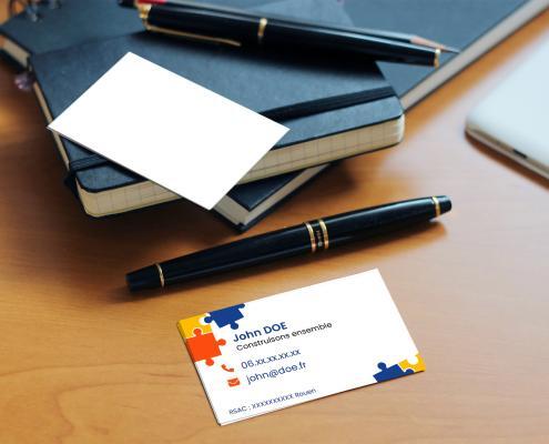 Aperçu d'une impression de carte de visite réalisée pour un de nos clients, un commercial indépendant.