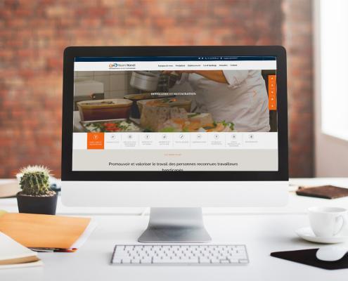 Mockup au format ordinateur du site internet du GIE norm'Handi