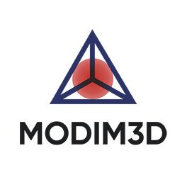 Logo de notre cliente Marylène G., de l'entreprise normande Modim3D spécialisée dans l'impression et modélisation 3D